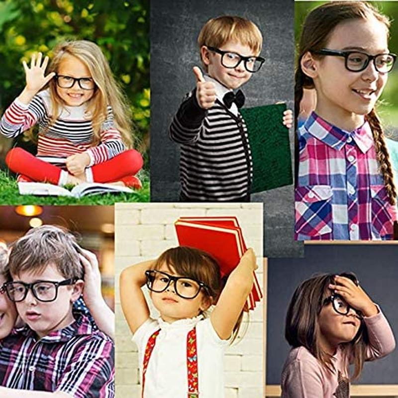 Kids Nerd Glasses Clear Lens Geek Fake for Costume Children'S (Age 3-10) Black image number 3