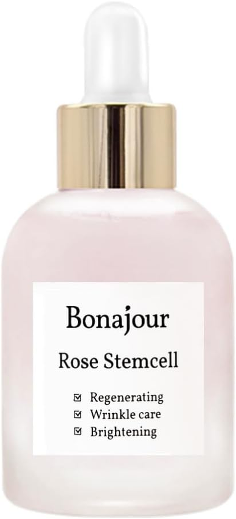 [BONAJOUR] Vegan Beauty Rose Stem Cell Ampoule - Best Face Anti-Wrinkle & Aging, Brightening Care/Total Care Serum 1.0 Fl. Oz image number 4