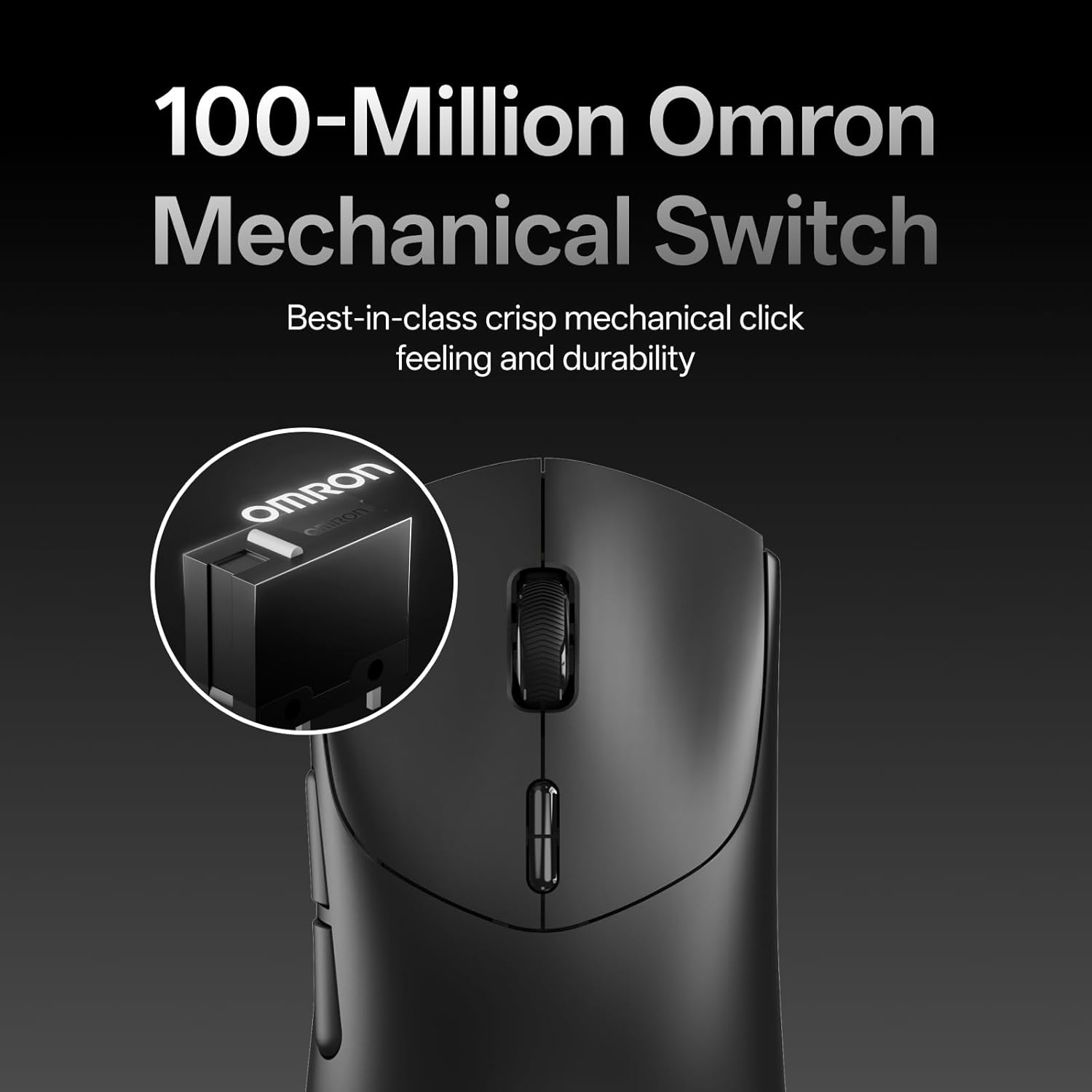 Rapoo VT7 Wireless Gaming Mouse, True 8K Wireless Polling Rate, 53G Lightweight, up to 500 Hr Battery, Nordic Nrf54L15 MCU, 100-Million Mechanical Switch, 10 Programmable Buttons, Macro Enabled, Black image number 2