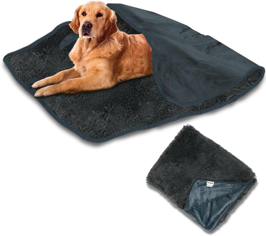 Anti-Anxiety Waterproof Pet Throw Blanket - Water Resistant, Splash-Proof for Dogs and Cats, Ideal for Large Dogs, Soft, Durable, Modern Style, Grey, 127Cmx152Cm image number 3