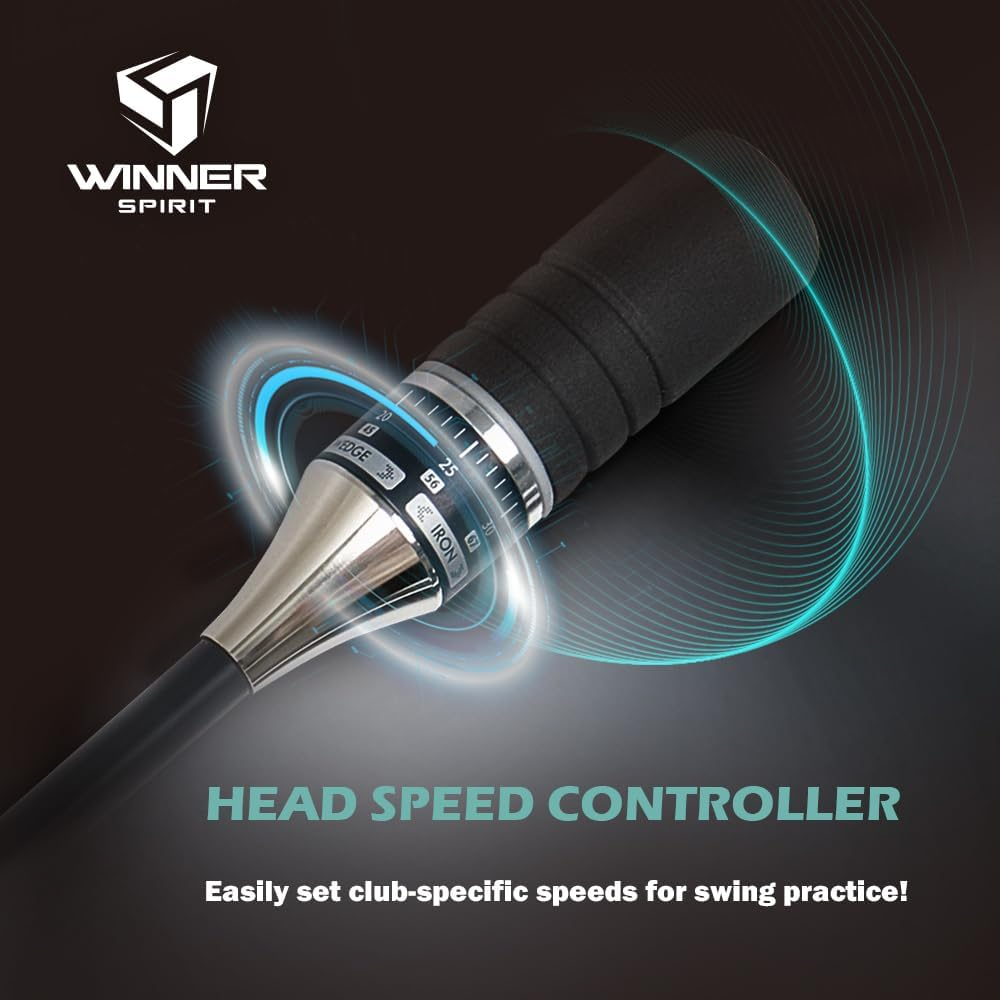 WINNER SPIRIT Miracle 201V3 Golf Swing Trainer, Adjustable Speed Controller, Back Swing Controller & Detachable Grip Trainer, Increase Distance, Warm Up image number 1