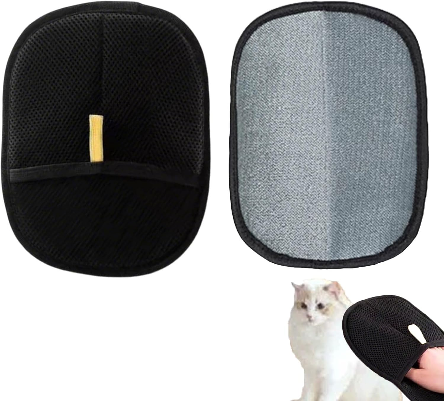 BGENHPON Pet Hair Remover Glove Reusable Silicone Double Sided for Cats and Dogs, Grooming Glove for Shedding, Bathing, Washing and Static Removal, 1PC