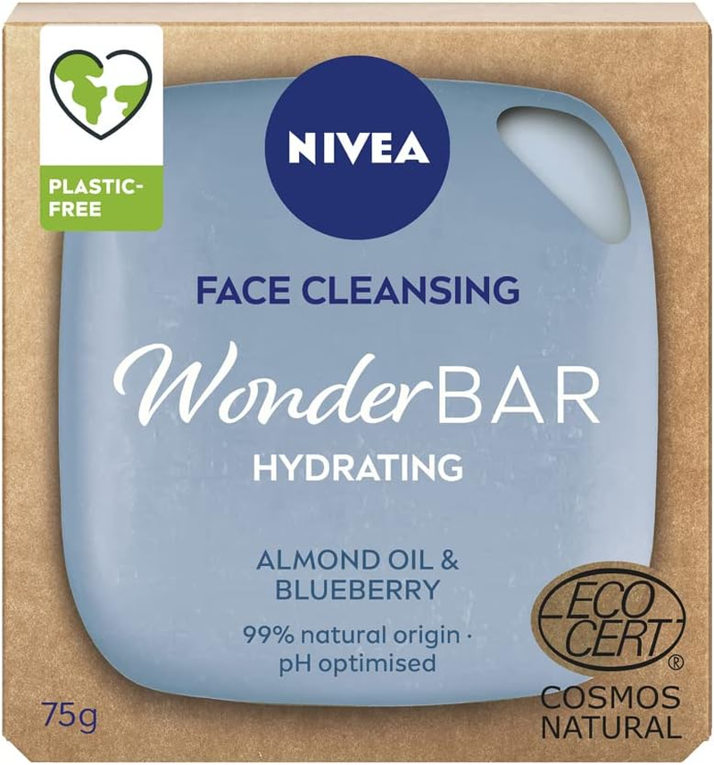 Nivea Face Cleansing Wonder Bar Sensitive Grape Seed Oil Fragrance Free 75G image number 1