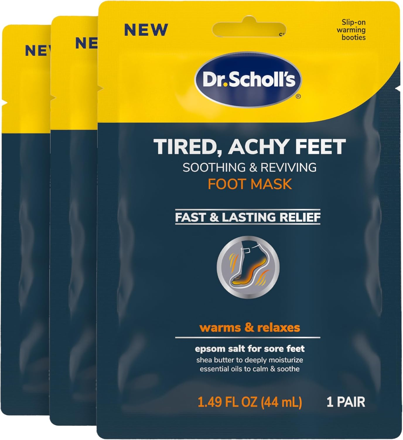 Dr. Scholl'S&reg; Tired, Achy Feet Soothing & Reviving Foot Mask, 3 Pair, Warming Booties image number 4