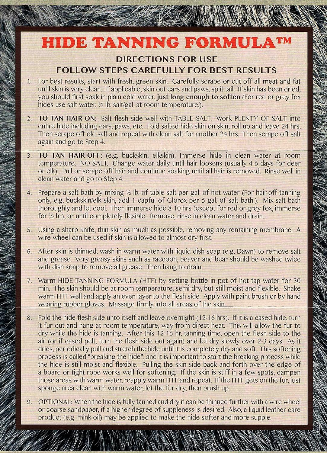 Cumberland'S Deer Hunter'S & Trapper'S Hide & Fur Tanning Formula image number 1