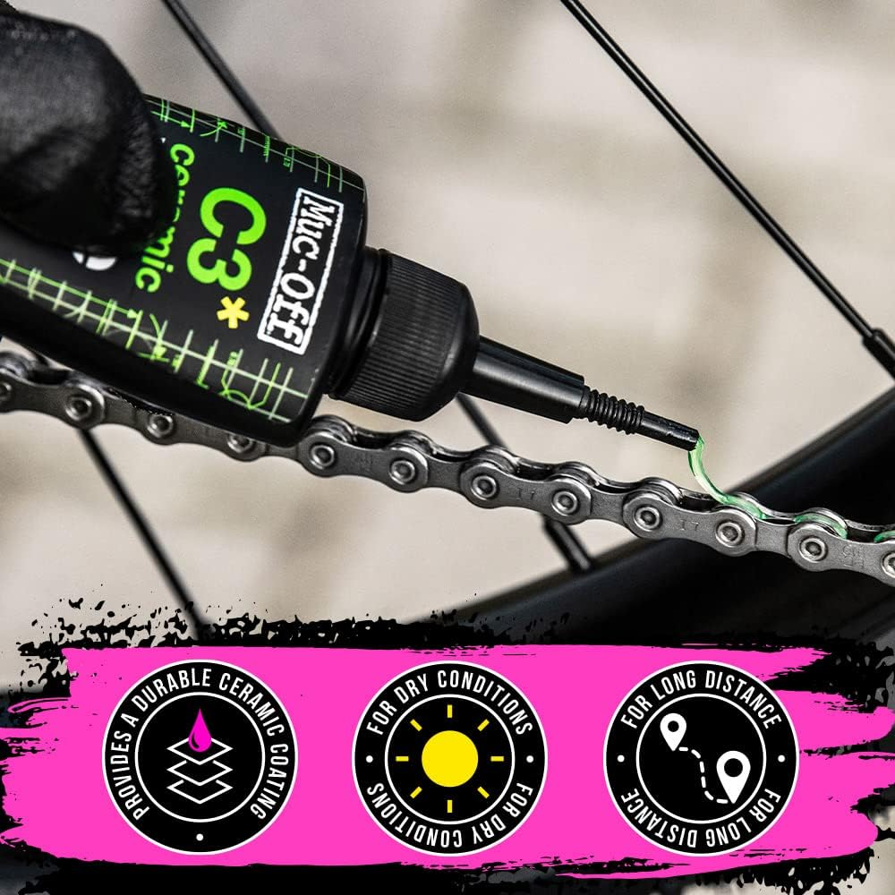Muc-Off C3 Ceramic Dry Bike Chain Lube for Dry-Weather Conditions 120Ml image number 4
