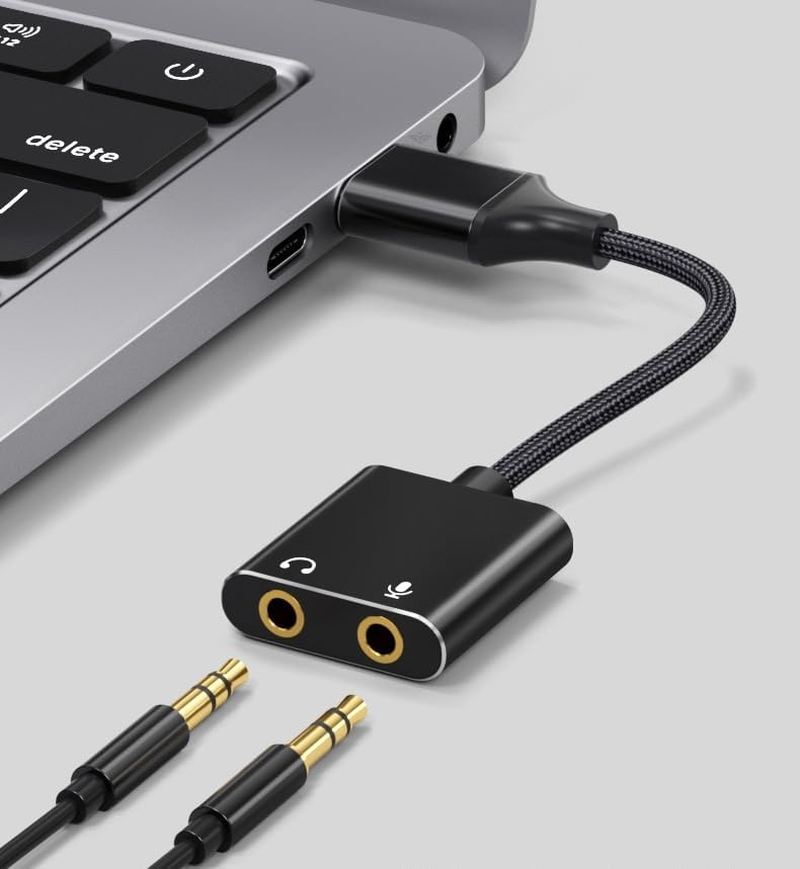 USB Sound Card Adapter,Usb Audio Adapter 3.5Mm Jack,External Sound Card for Windows Mac Linux PC Laptops Desktops PS4 Headsets, Black image number 3