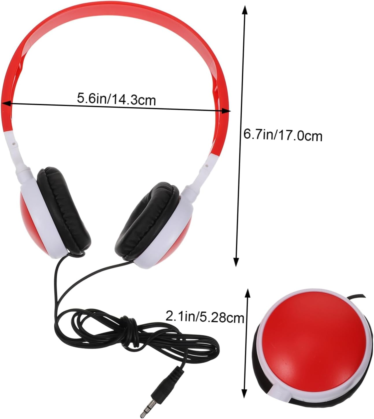 Housoutil 2Pcs Wired over Ear Headphones for Boys and Girls Boys Girls Foldable Stereo Sound Headsets for School Gaming image number 2