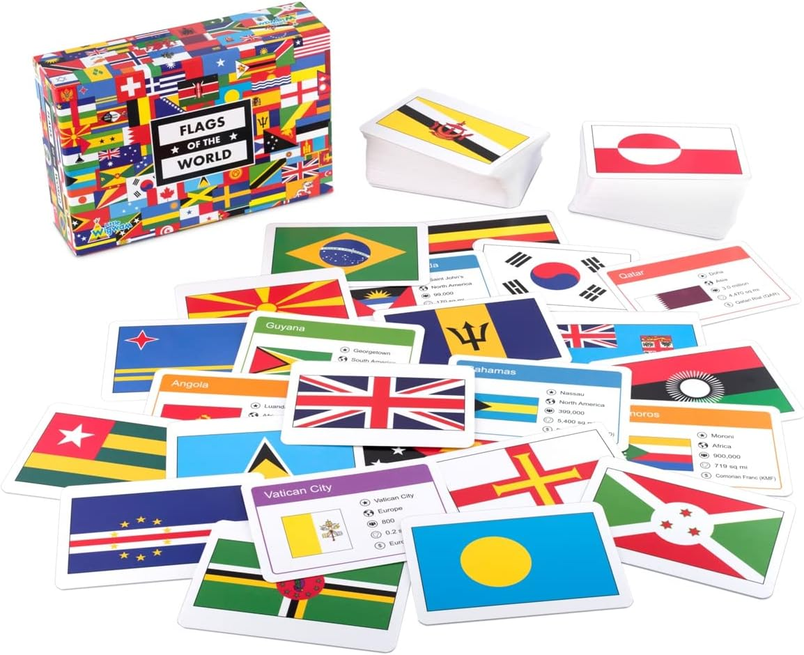 Little Wigwam Flags of the World Flash Cards - Set of 216 Flags + Country Information image number 2