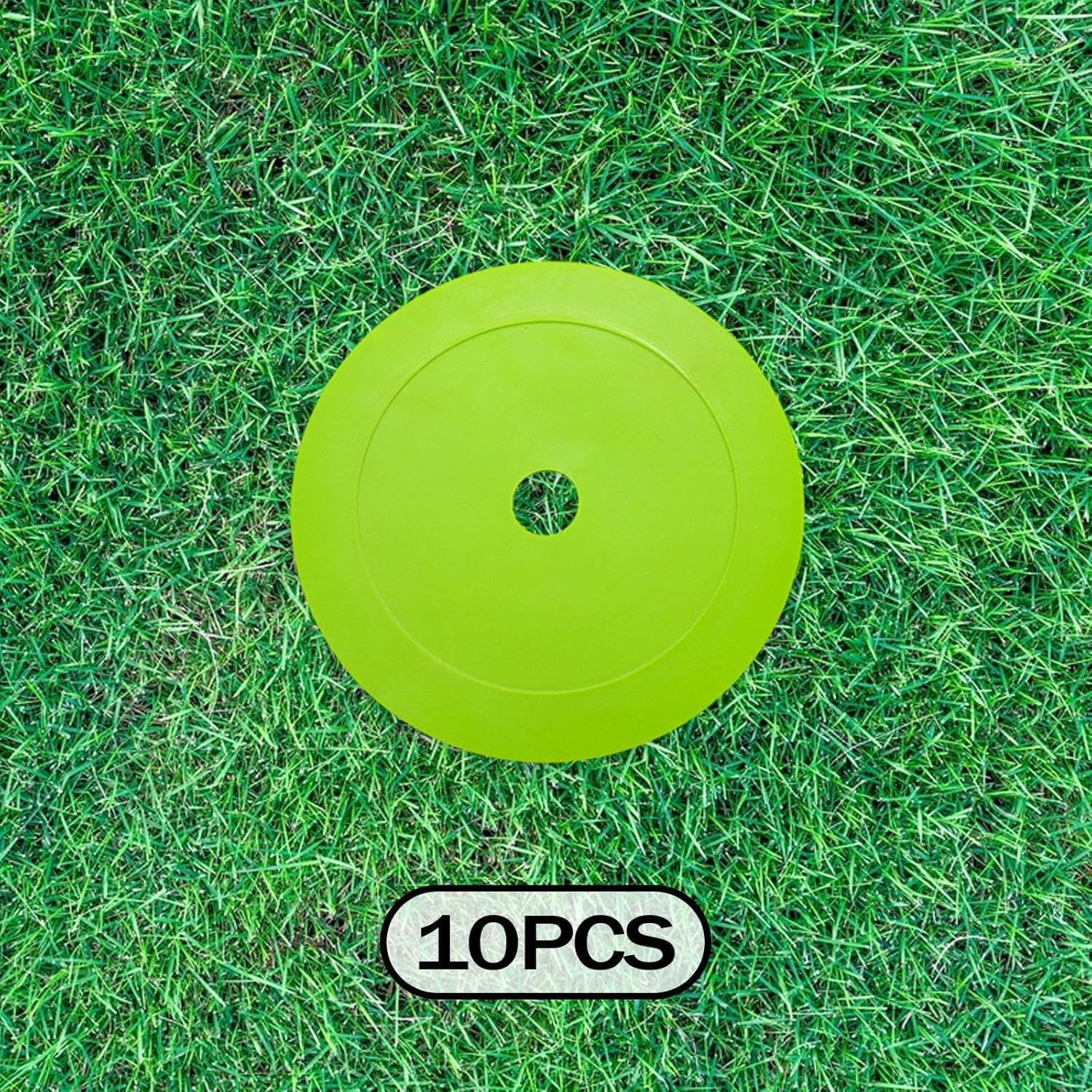 10Pcs Markers Flat Cones Non Slip Rubber Flat Discs Field Court Markers for Soccer Agility Practice Football Training image number 4