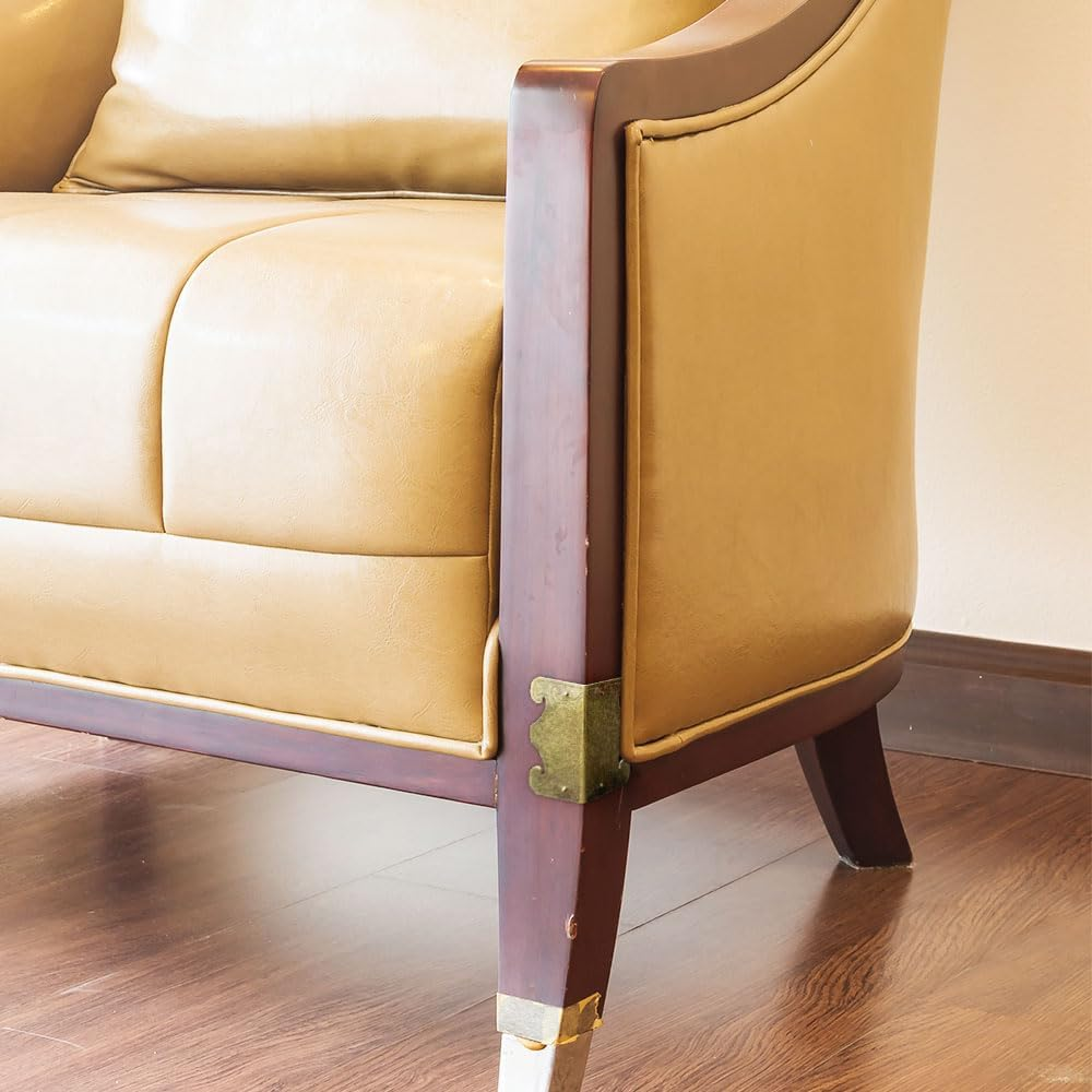 Skiffers Baseboard Corner Protectors, Skiffer Skirting Board Corner Protector, Solid Brass Skirting Board Corner Protectors, Vintage Metal Corner Protector Decorative Protector Cover (Bronze, 12PCS) image number 6