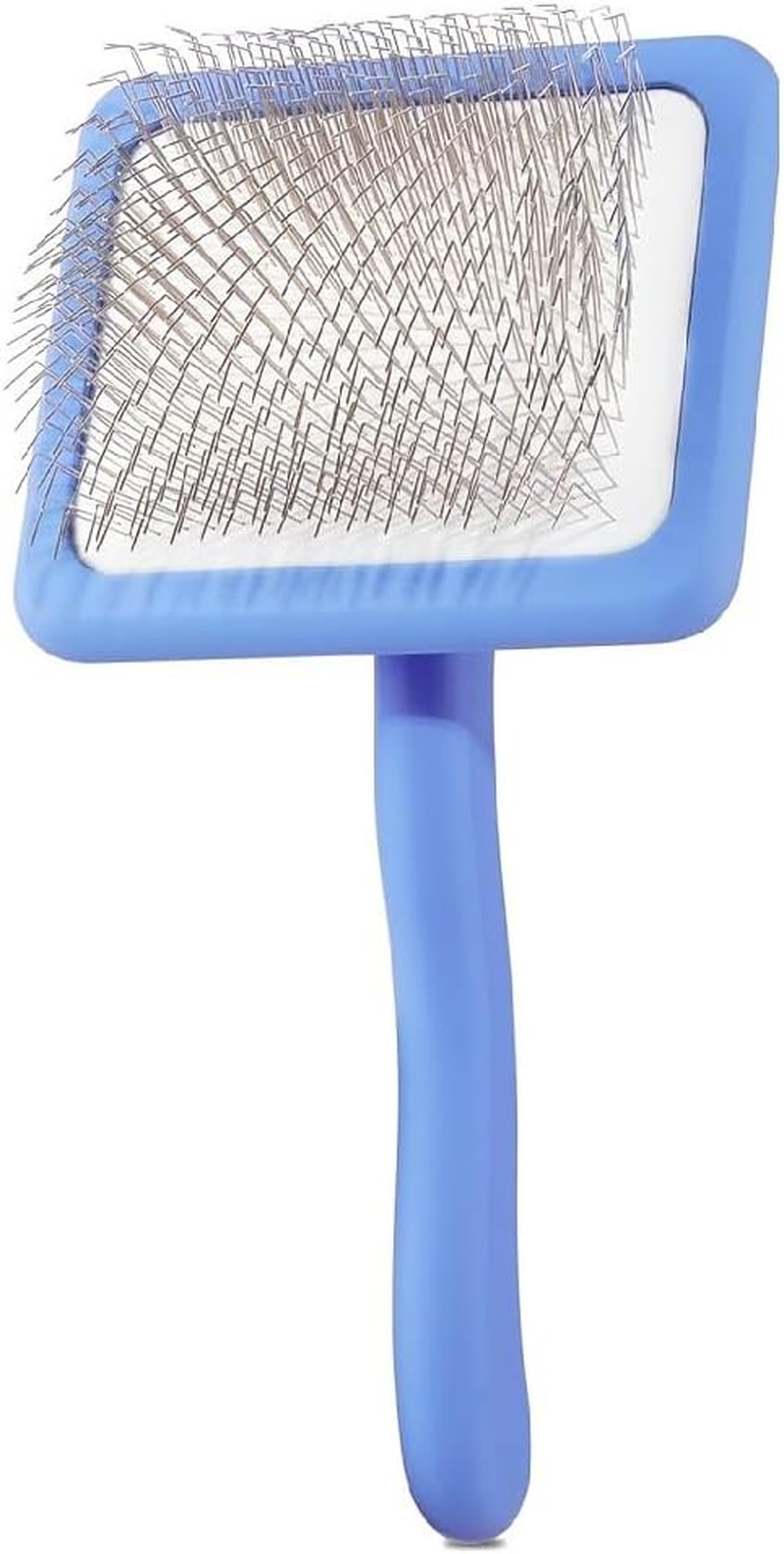 Long Pin Slicker Brush for Dematting & Grooming Long-Haired Poodle & Doodle Breeds for Fluff Detangling & Keeping Mats Free on Poodles, Goldendoodles & Curly Dogs (Blue, 20 * 10Cm) image number 3