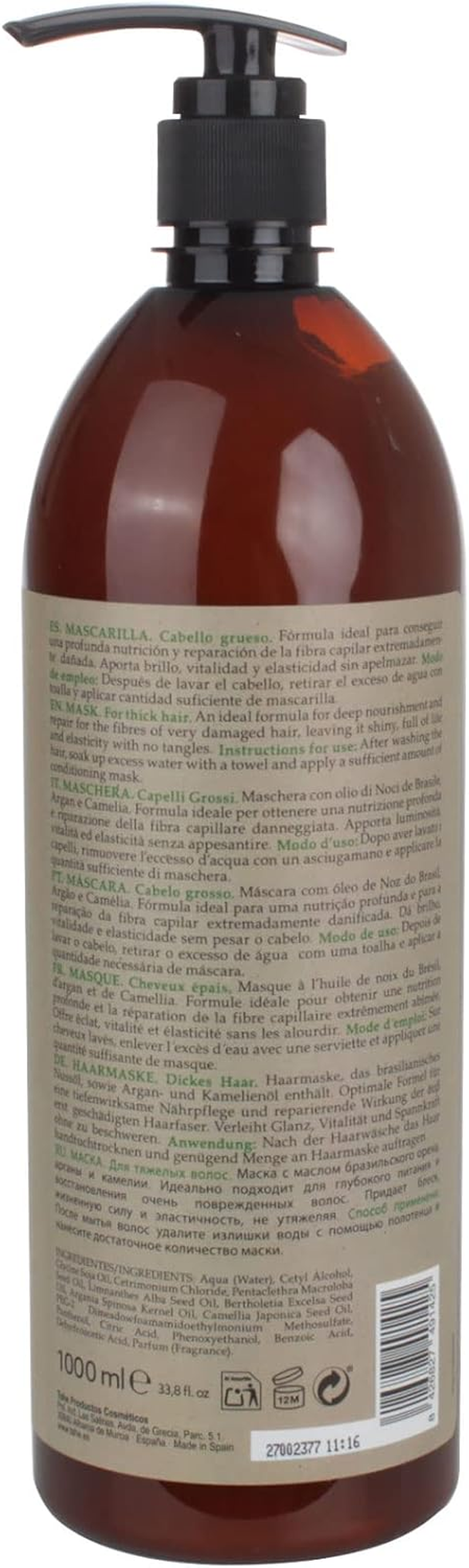 Tahe Organic Care Nutritium Oil Hair Mask 1000Ml image number 2