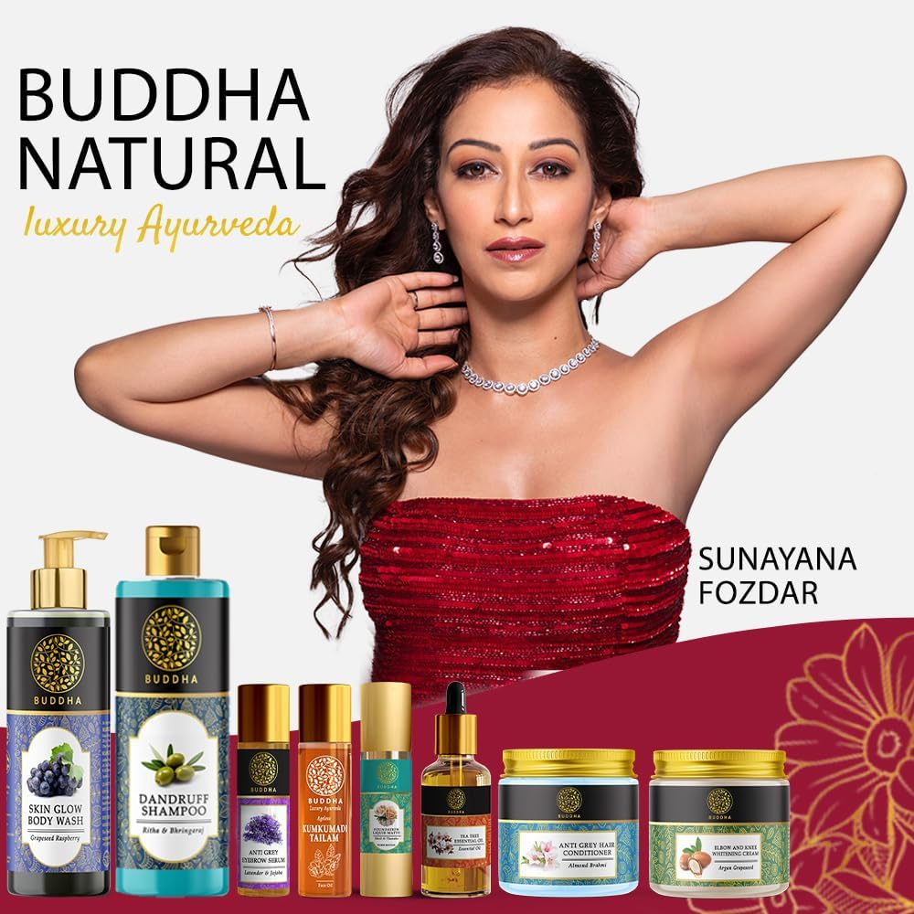 Buddha Natural Graying Shampoo for Men & Women (200Ml) - Helps to Restore Natural Black Hair Color Enriched with Amla & Bhringraj - All Hair Types