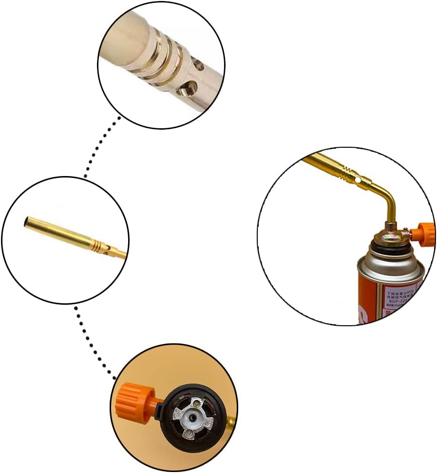 Gas Lighter Kitchen Blow Torch Cooks Blow Lighter Stainless Steel Blow Torch ，For Creme Brulee, Baking, BBQ image number 3