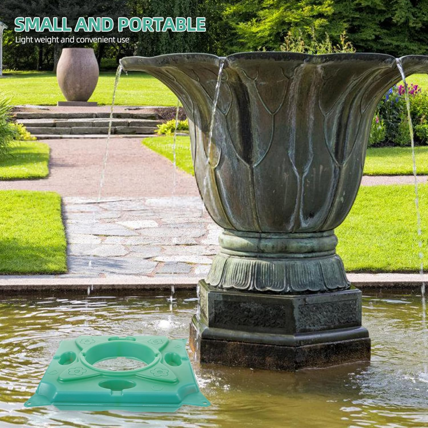 Parliky Floating Plant Island Raft Hydroponics Gardening Supply 33X33X5Cm Artificial Wetland Ecosystem Floating Planter for Ponds Aquatic Plant Floater image number 1