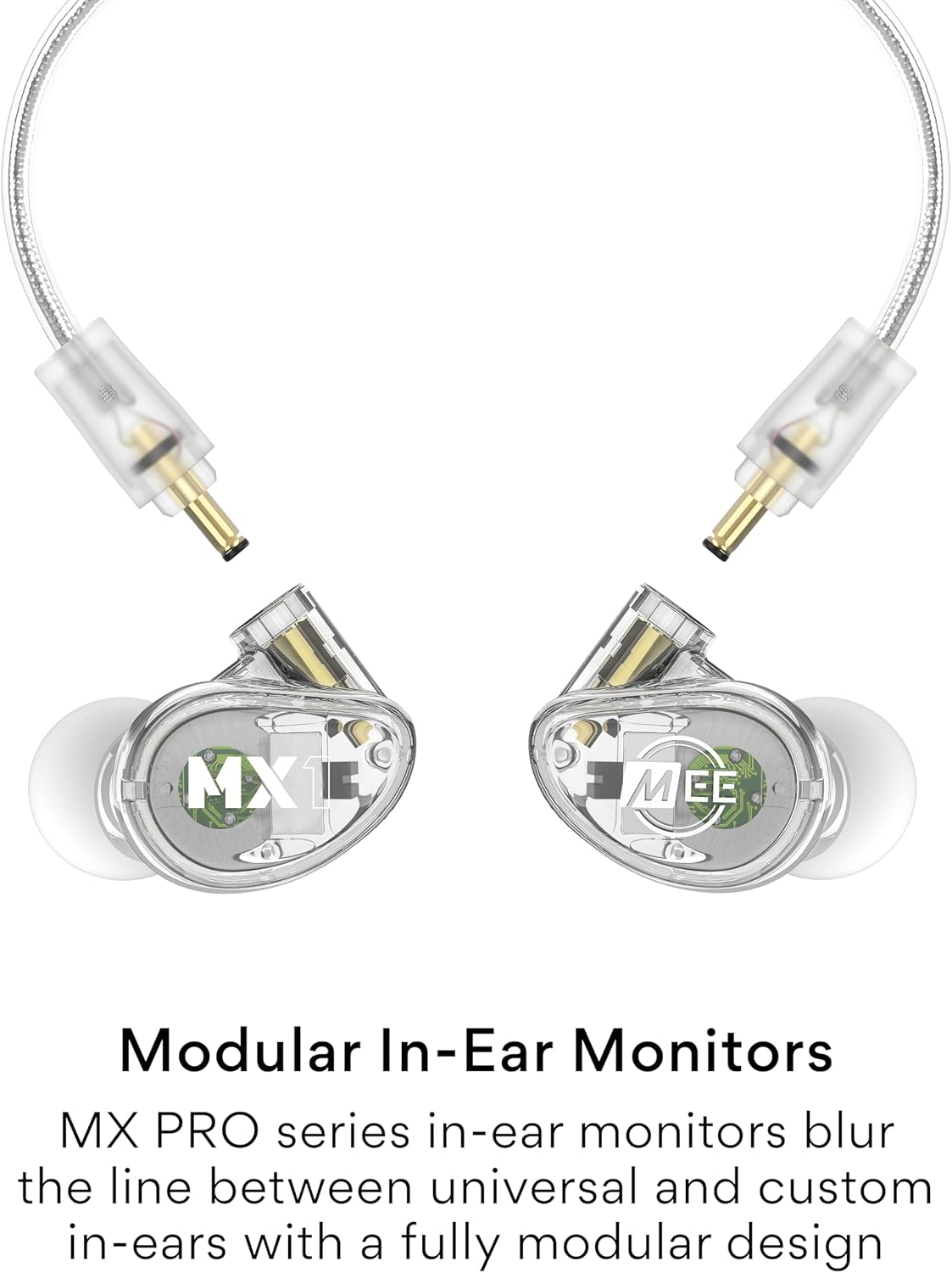 MEE Professional MX1 PRO Advanced Dynamic Driver Musician'S in Ear Monitor Headphones with Balanced Sound; Noise Isolating Earbuds Earphones W/Memory Wire, Optional Customization & Detachable Cables image number 4