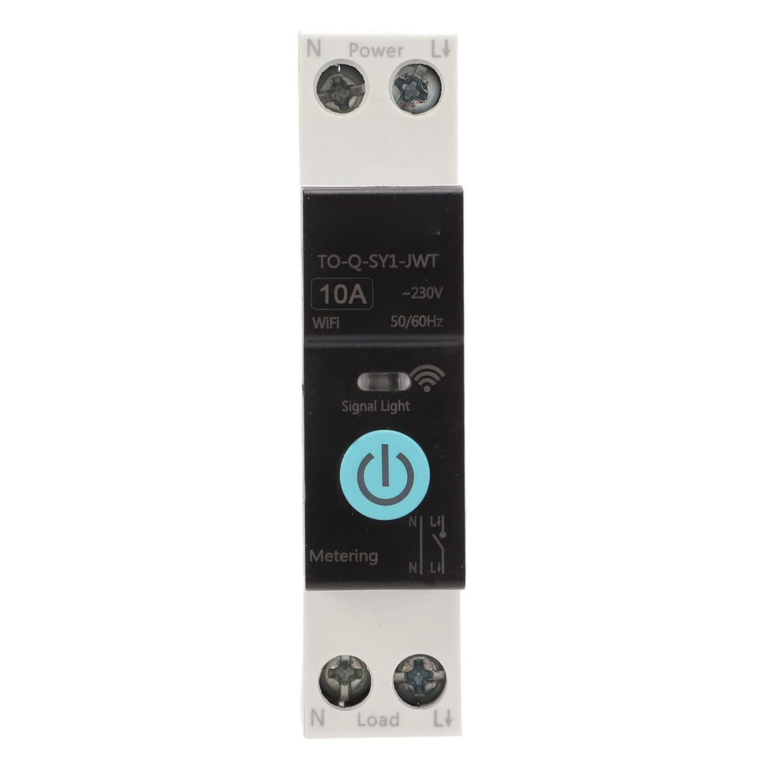 Din Rail Circuit Breaker, Smart Wifi Switch Mobile Phone Remote Control Circuit Breaker with 3 Timing Modes, Miniature Circuit Breaker Din Rail Mount for Household Appliances (10A) image number 3