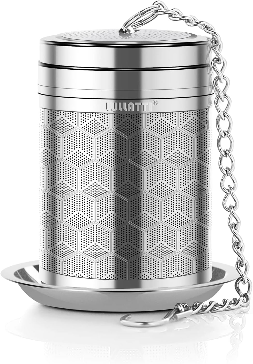 LULLATTI Large Tea Infuser for Loose Tea(1 Pack), 304 Stainless Steel Ball Strainer, Extra Fine Mesh Steeper Brewing All Kind of Tea, Fits Most Teapot, Cups or Mugs Large-Cube (LUTBI016) image number 2