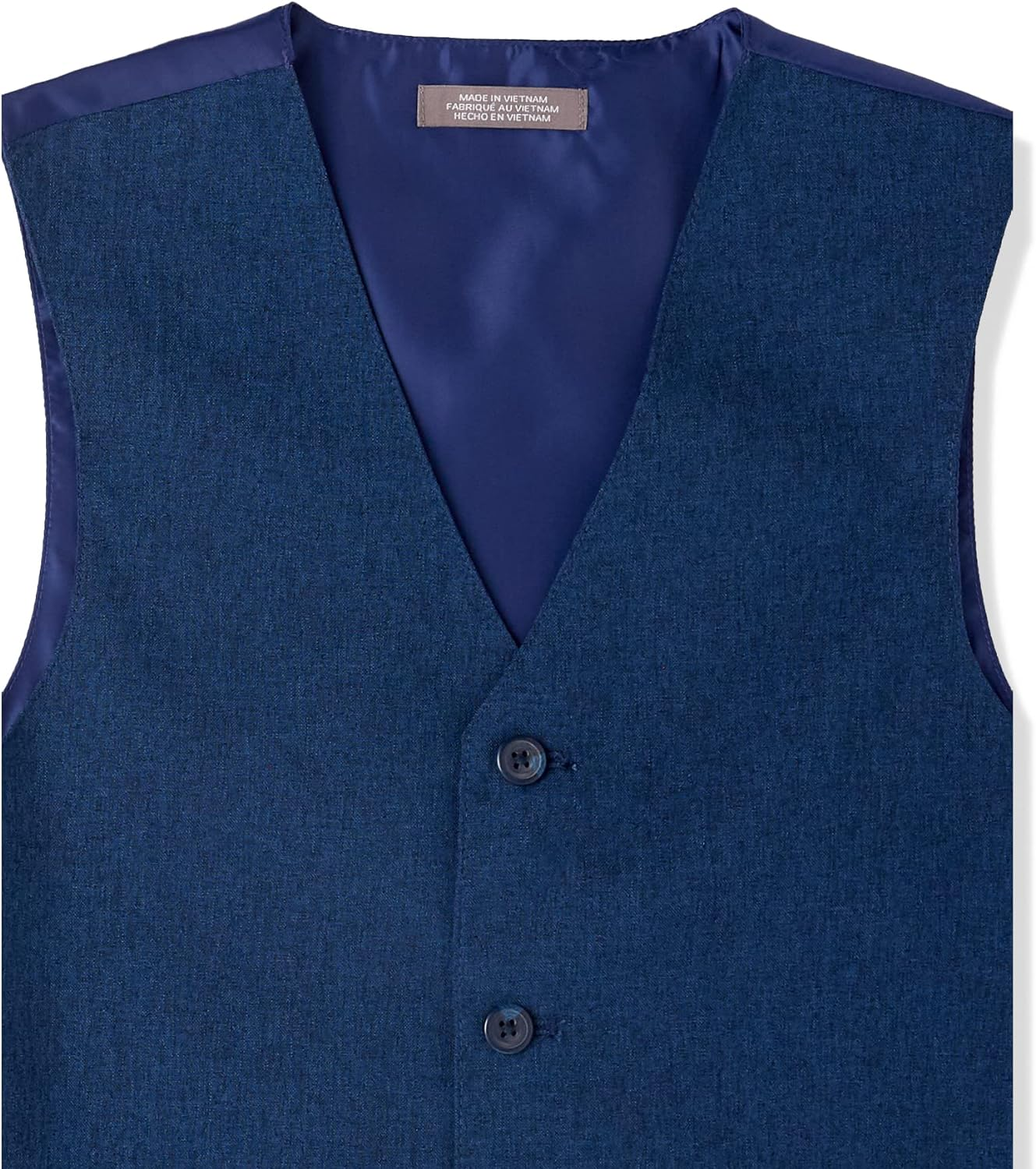 Van Heusen Boys' 4-Piece Formal Suit Set, Vest, Pants, Collared Dress Shirt, and Tie image number 5