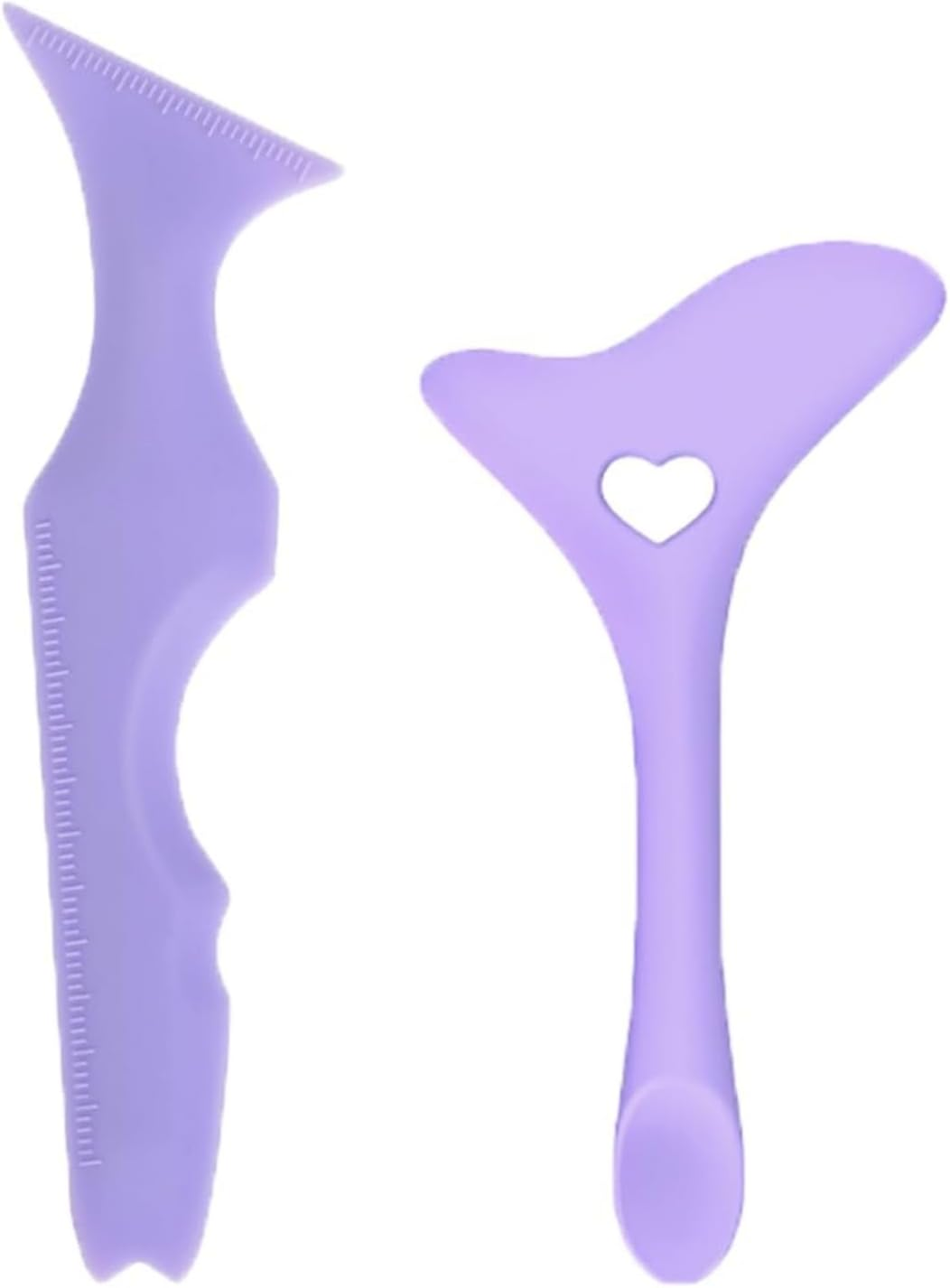 2Pcs Multifunctional Eyeliner Stencils, Eye Makeup Tool Set Wing Eyeliner Aid Silicone Beauty Ruler as Eyelash Shield/Eyebrow Shaping/Jaw Line/Lip Line for Beginners (Purple) image number 4