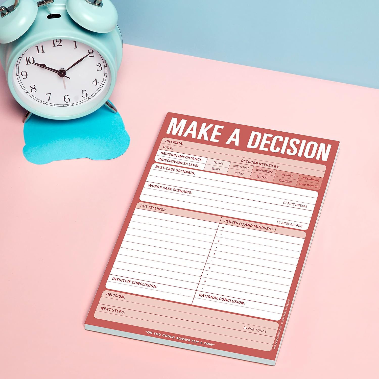 Knock Knock Make a Decision Checklist Note Pad, 6 X 9-Inches image number 1