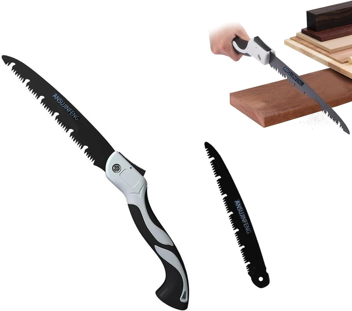 Folding Pruning Saw, 24.8-Inch Advanced Folding Hand Saw, Manual Folding Saw with Safety Lock, Portable Folding Hand Saw for Garden or Tree Pruning, Camping, Woodworking, Etc. image number 2