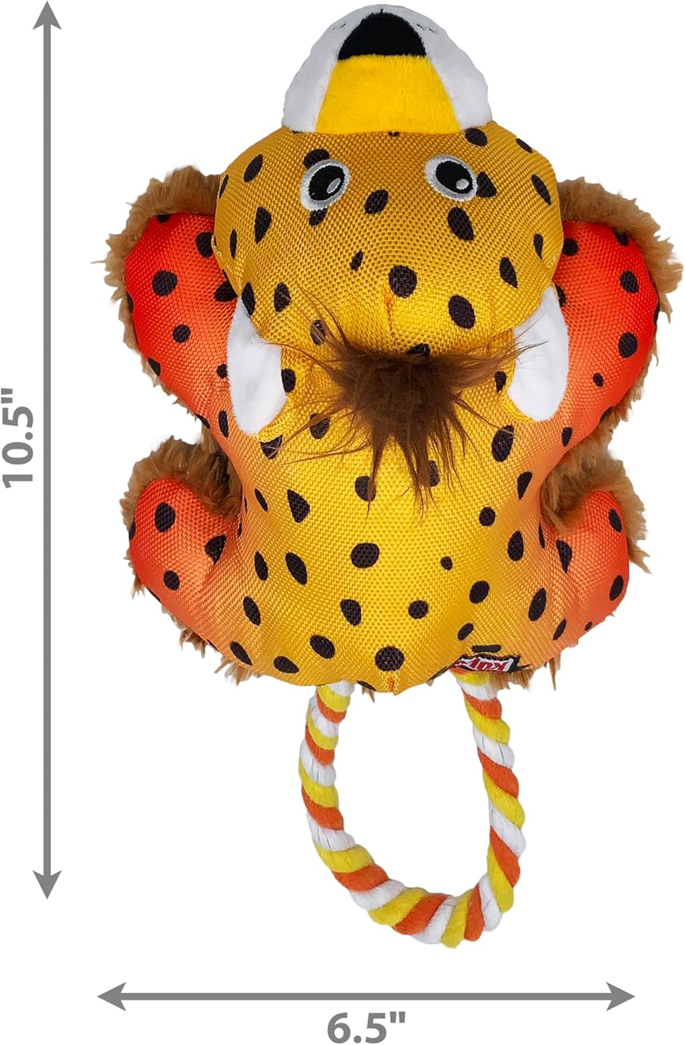 KONG - Cozie Tuggz Cheetah - Plush Dog Toy - for Small/Medium Dogs image number 4