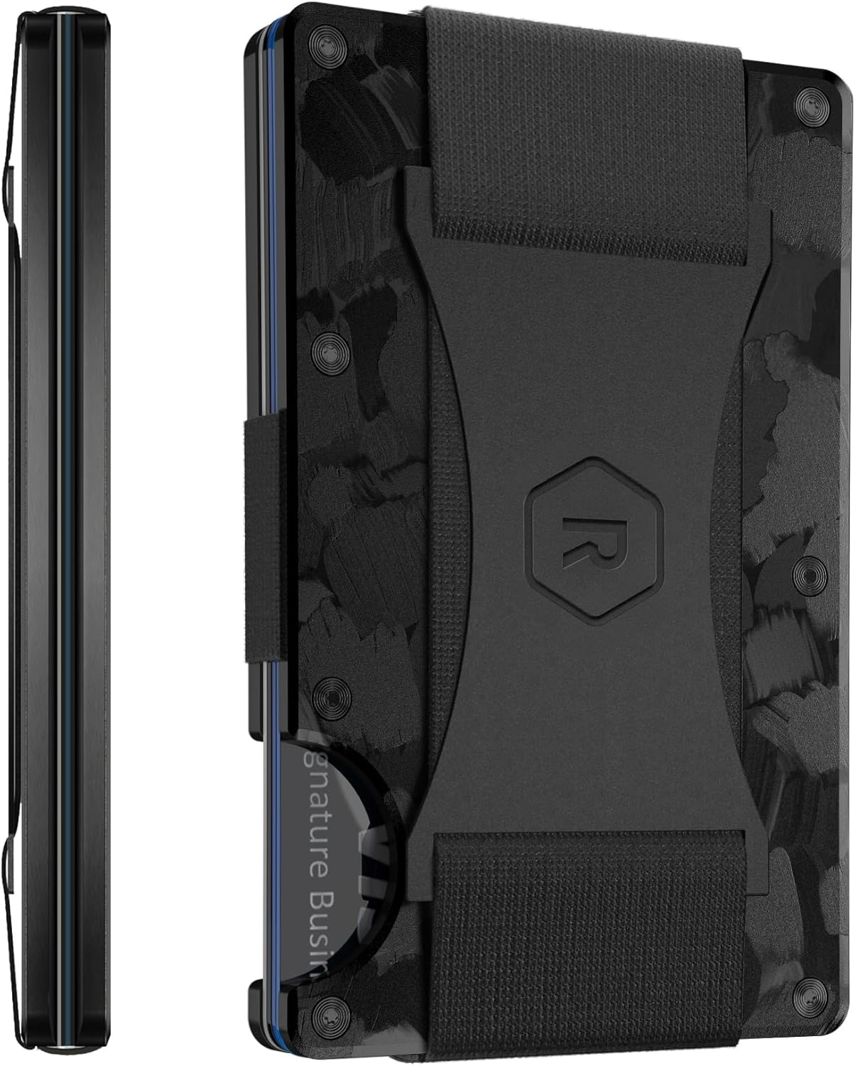 Ridge Wallet - Royal Black: Cash Strap