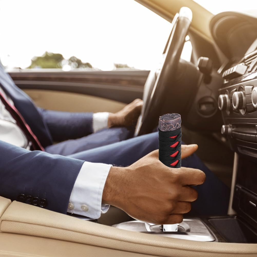 Katana Sword Shift Knob，Samurai Catchers Gear Shifter Stick Universal Automobile Spare Part Grip Speed Handle Lever Cover Kit with Adapter Manual Automatic Transmission Racing Car Truck Vehicle image number 6