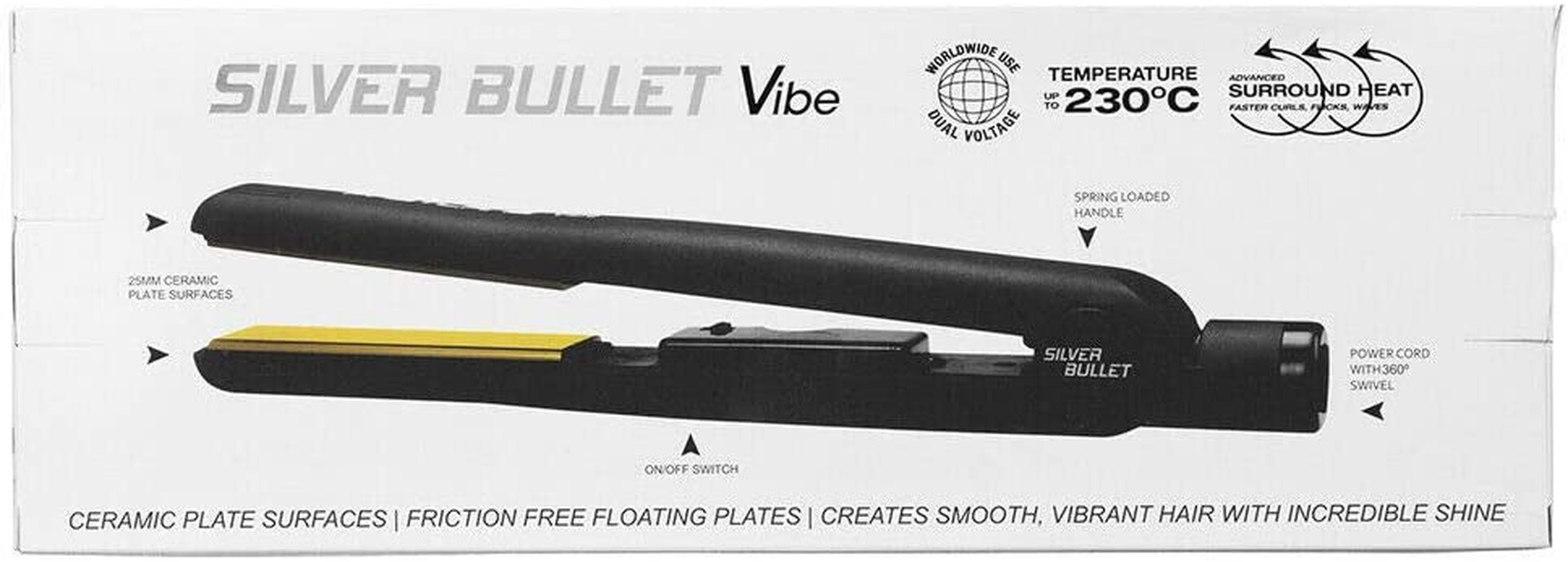 Silver Bullet Vibe Hair Straightener, 25Mm