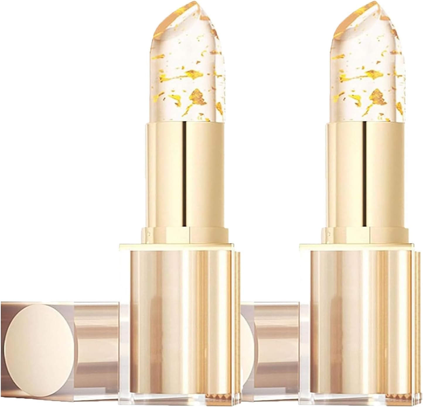 Transferproof Color Changing Lipstick, Color Changing Lipstick Gold Foil for Women, Bimolia Lipstick Transparente Long Lasting 24 Hours Tinted Moisturizing Glossy Shine Lip Gloss (1PCS)