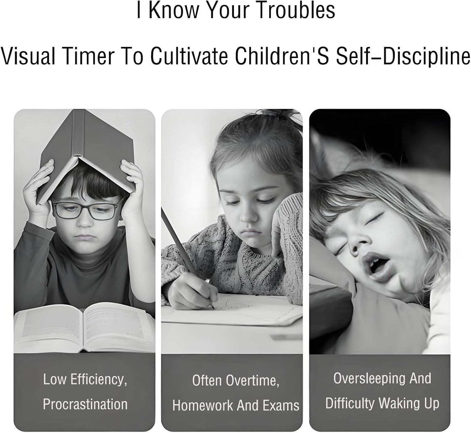 3.75 * 3.75 * 1.86In Kids Visual Timer - 60 Minute Countdown Clock, Quiet Classroom and Homework Timer, Fun Time Management Learning Tool