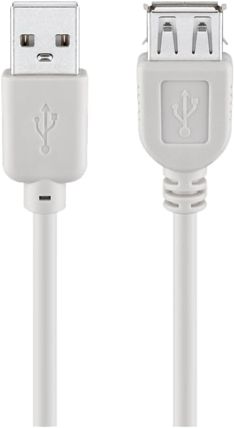 Goobay 50961 USB 2.0 Hi-Speed Extension Cable, 3M, Grey - Enhanced Connectivity & Flexibility image number 5