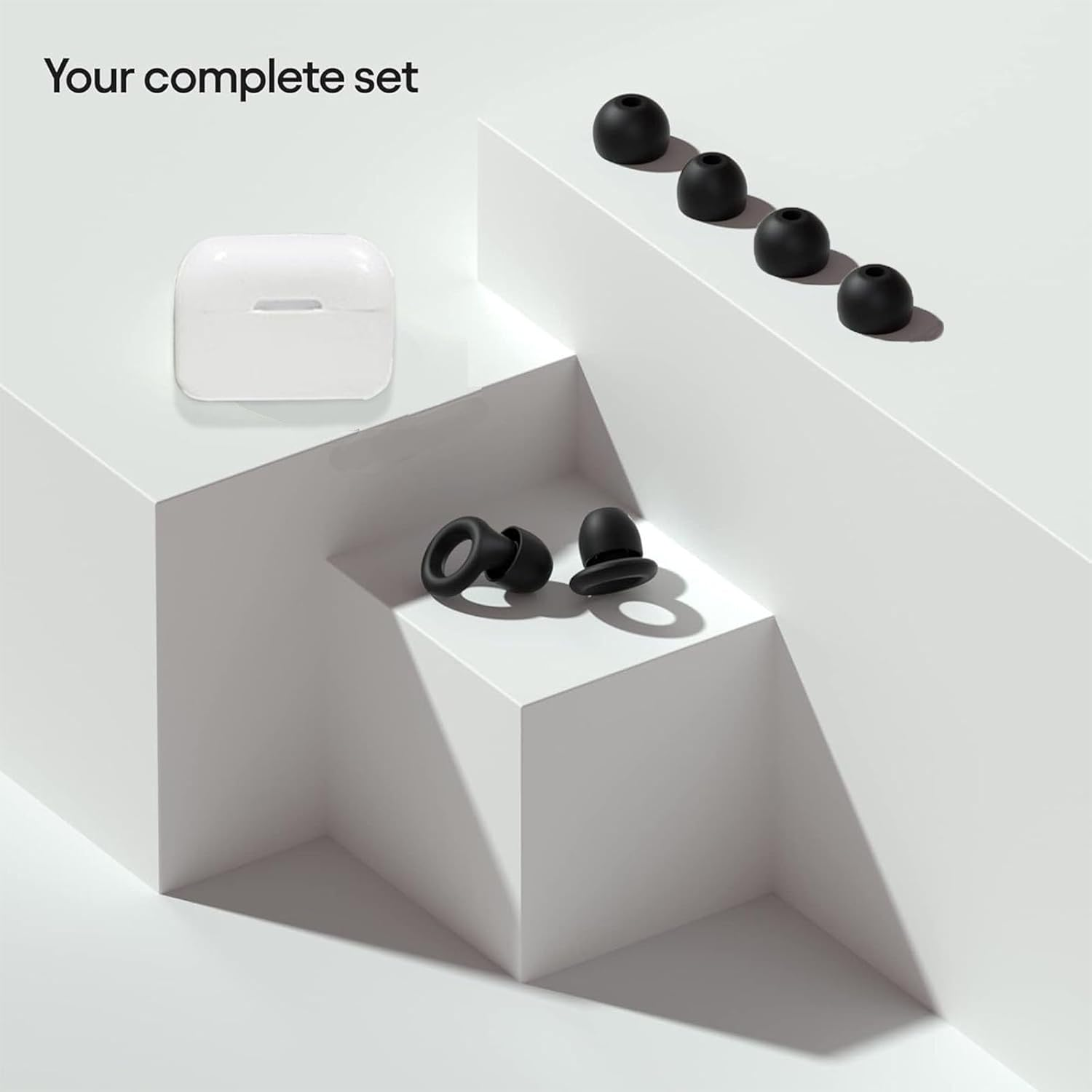 Silent Noise Cancelling Earplugs,Quiet - Ear Plugs,Reusable Hearing Protection in Flexible Silicone for Sleep,Concerts Noise Sensitivity,6 Earplug Tips (Black) image number 4