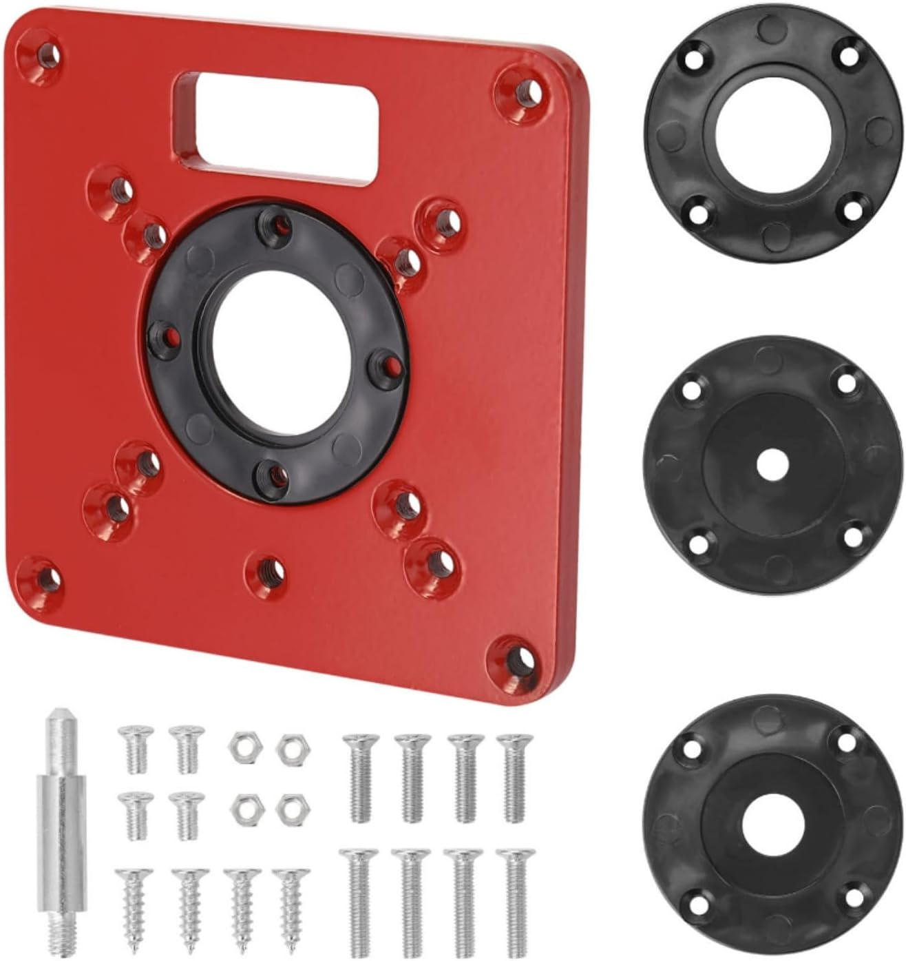 Router Table Insert Plate Aluminum Alloy Compatible with Makita Routers Trimming Machine Flip Board Woodworking Engraving Machine Accessory 120X120X8Mm image number 4