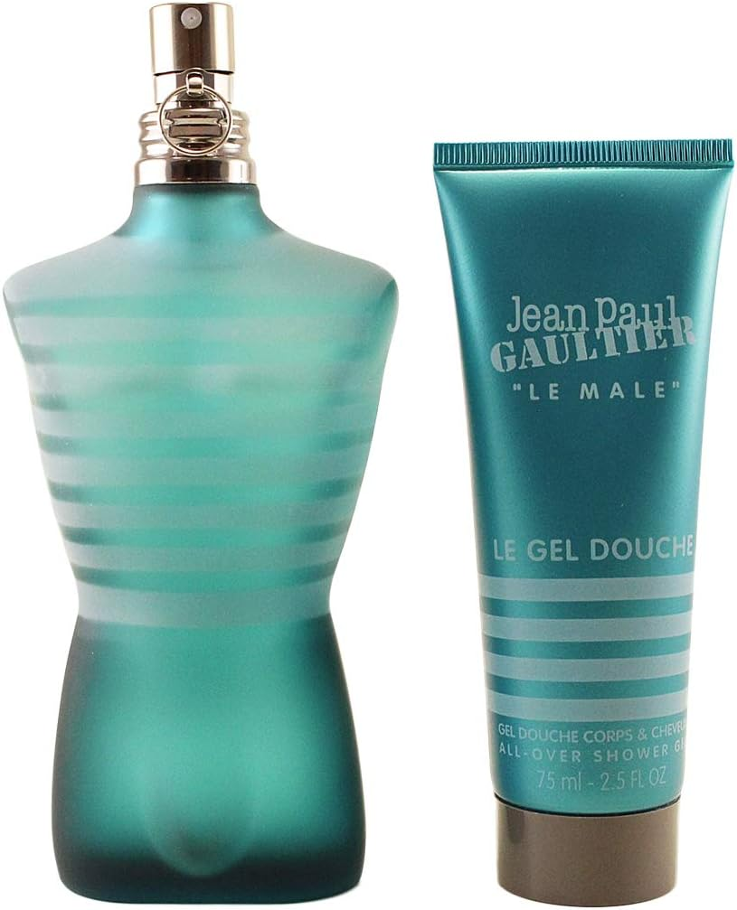 Jean Paul Gaultier Le Male Le Male 2 Pc. Gift Set for Men | Edt 4.2 Oz + All over S/G 2.5 Oz, 125 Ml
