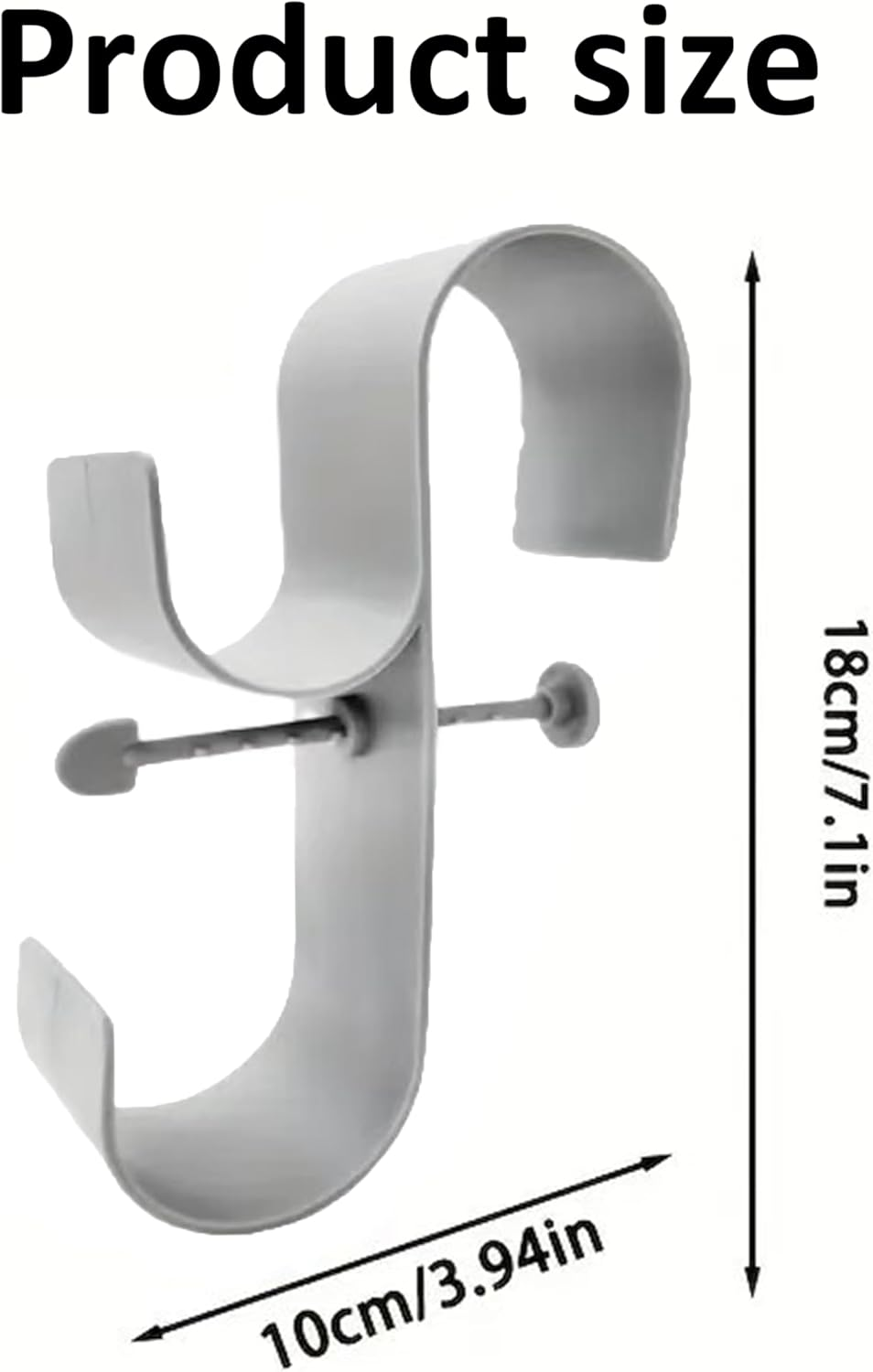 2 Pack Heavy Duty Pool Pole Hanger - Adjustable Telescopic Hook for Skimmer Nets & Brushes,Space Saving above Ground Pool Accessories (Grey) image number 1