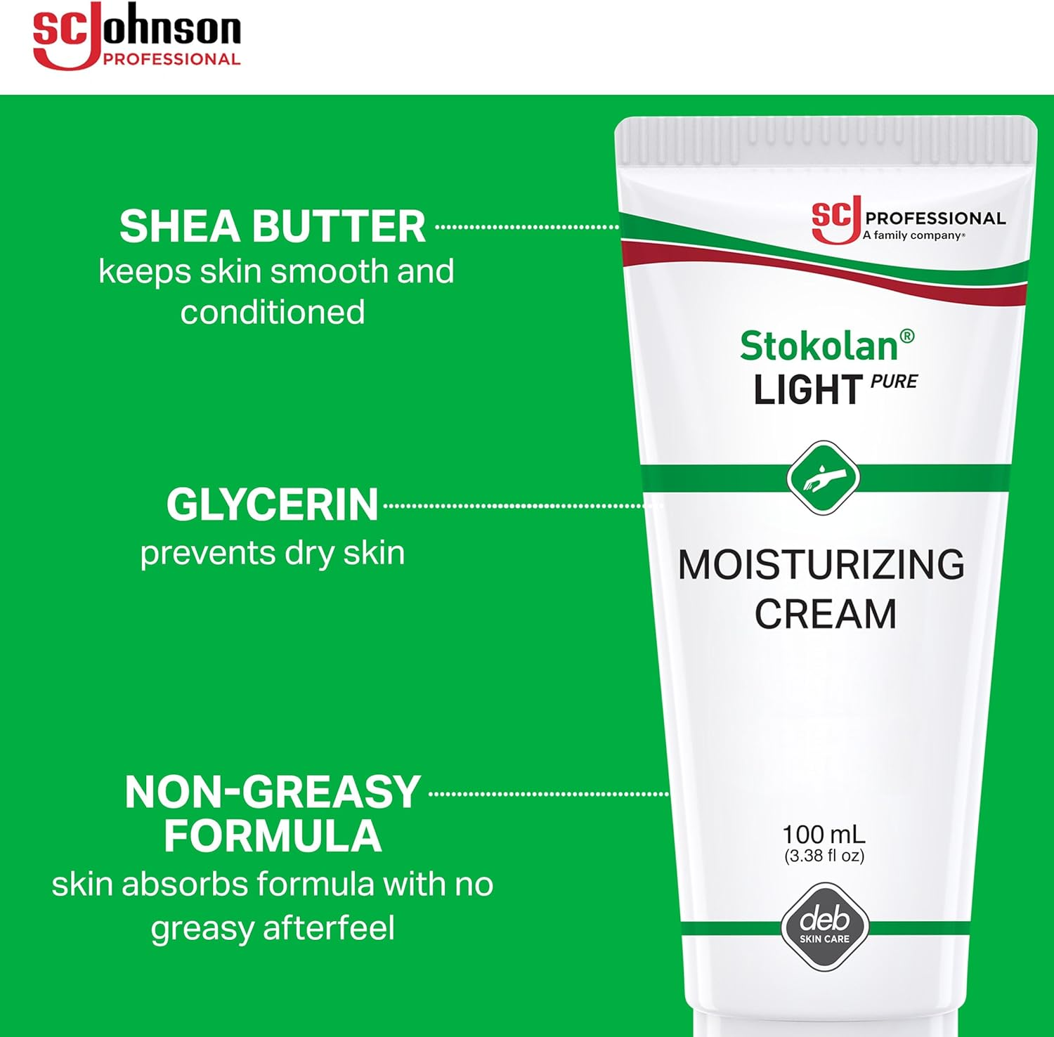 STOKOLAN Stokolan Light Pure Post Work Hand Cream 100Ml, Case Pack 12, 3.3814 Fl Ounce (Pack of 12)