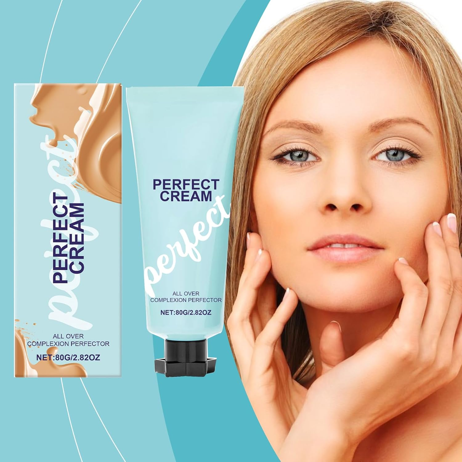 Body Perfector Cream, for Legs, All-Over Complexion Perfector with Brush,Full Coverage Concealer, Long-Lasting CC Cream Foundation image number 2