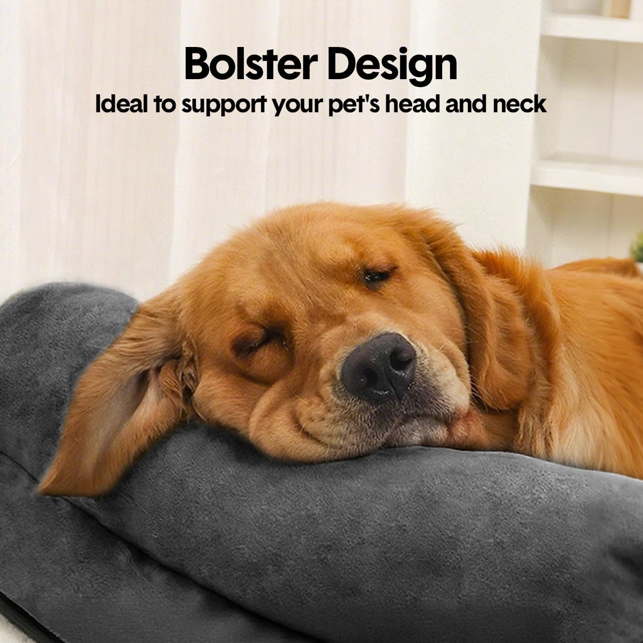 Large Dog Beds, Dog Sofa Couch Pet Bed with Removable Washable Cover for Pet, Soft Memory Foam Bed with Cushion 100Cm X 60Cm Gray image number 1