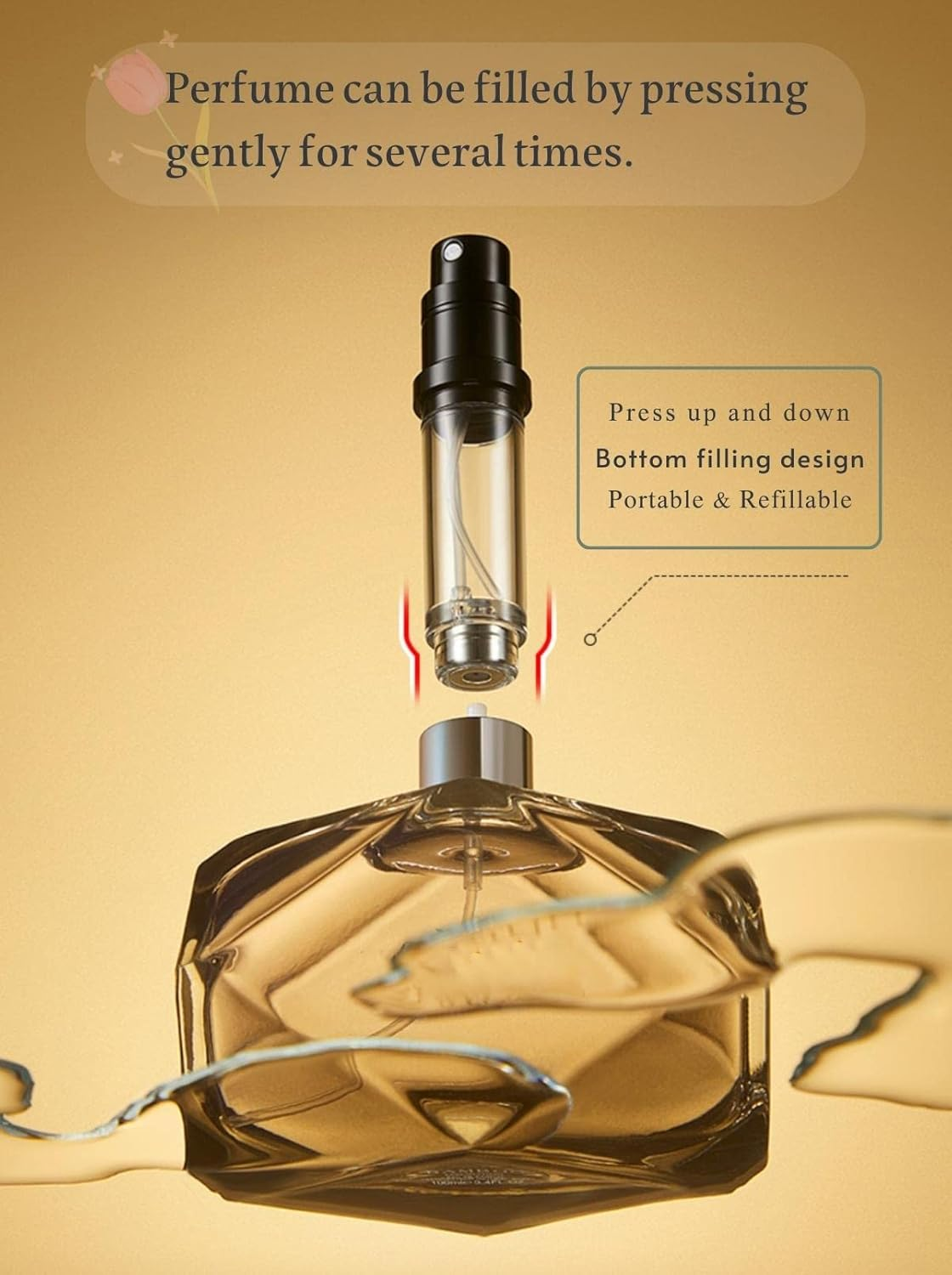 Fragrance Empty Bottle with Window,Perfume Atomiser Bottles, Travel Refillable Perfume Sprayer,Refillable Non-Viscous Liquid Atomiser,Mini Perfume Spray Bottle (Green) image number 6