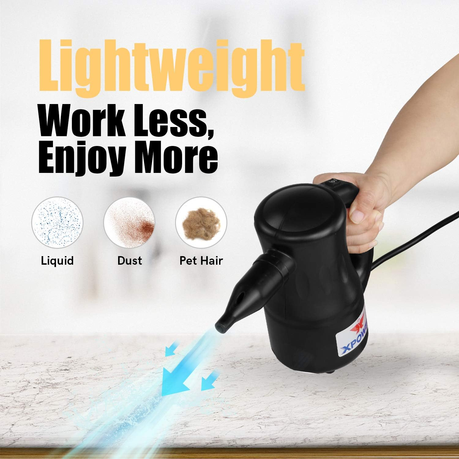 XPOWER A-2 Multi Electric Computer Duster Dryer Air Pump Air Spray Blower Vacuums (Black) image number 4