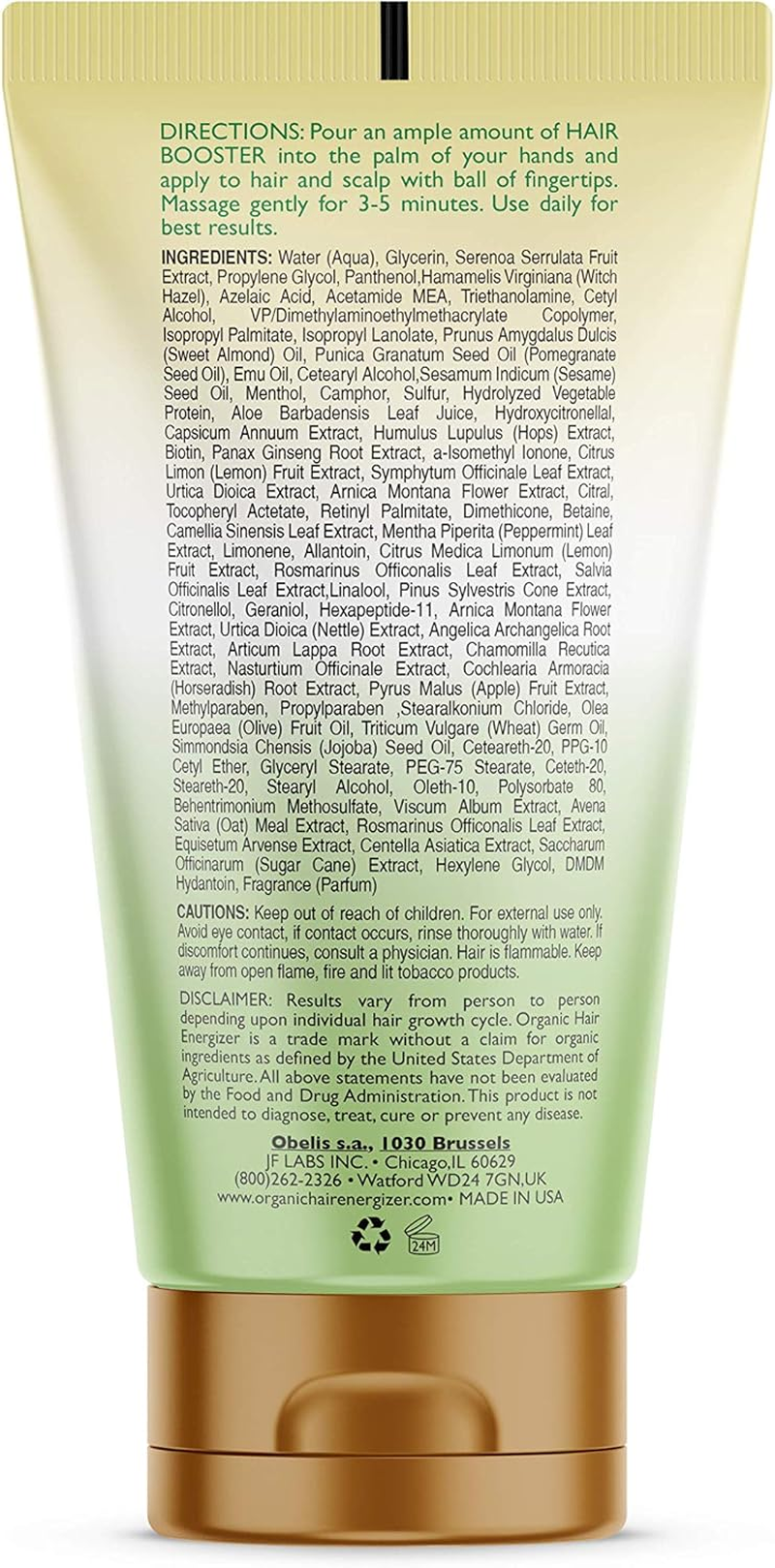 Organic Hair Energizer Hair Growth Booster, 2 Ounce image number 4