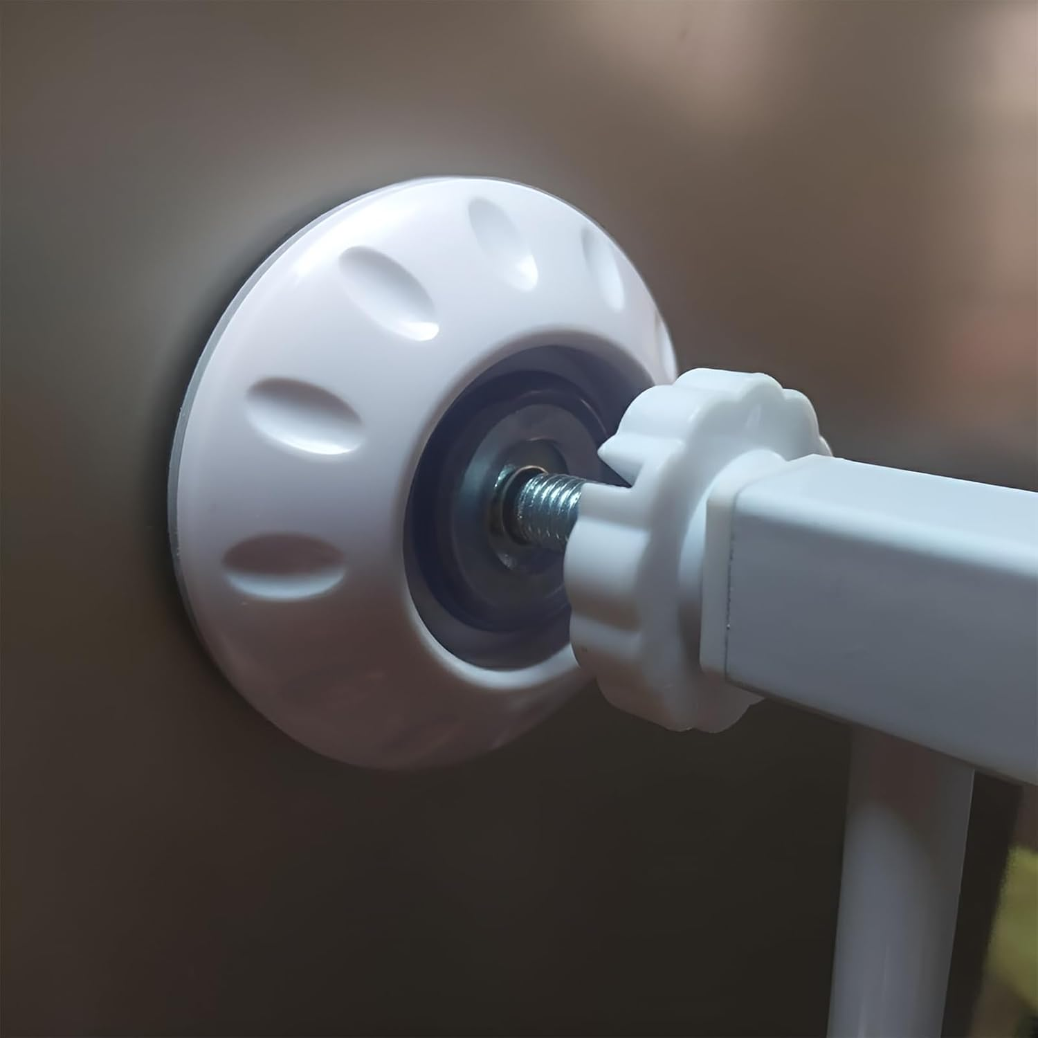 Fkereg 2 Pack Gate Wall Protector with Threaded Spindle Rods M10, Pressure Mounted Gate Extender Extension, Dog Gate Banister Adapter, Pet Gate Wall Cups Replacement Parts Hardware for Stairs image number 3