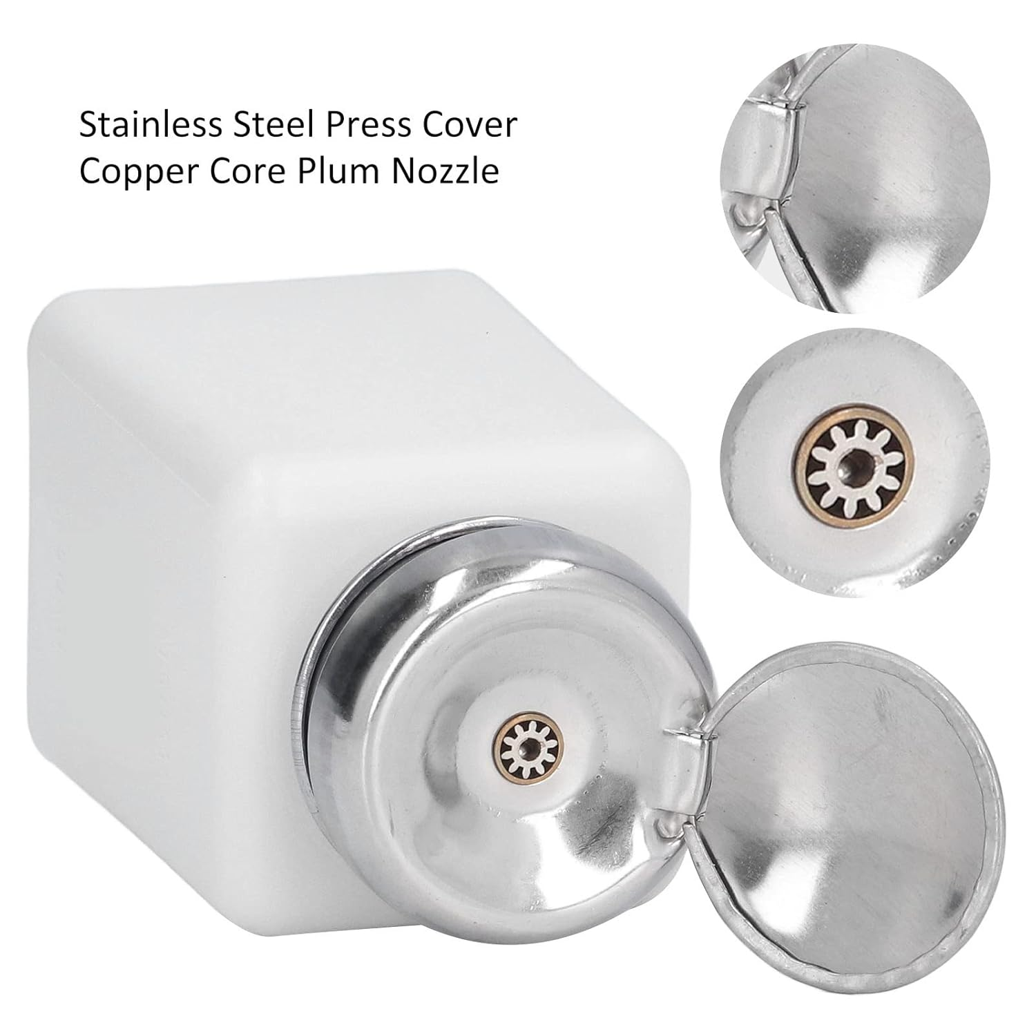 Liquid Dispenser Pump, 200ML Press Type ESD Safety anti Static Stainless Steel Lid Dispenser Pump Bottle anti Backflow Small Portable Solvent Dispenser for Acetone, IPA Solvent, Oil(White) image number 5