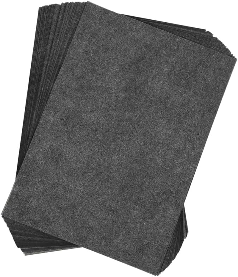 TEHAUX 50 Sheets Black Carbon Transfer Paper, Single-Side Graphite Tracing Paper for Clear Copying and Drawing, A4 Size image number 6