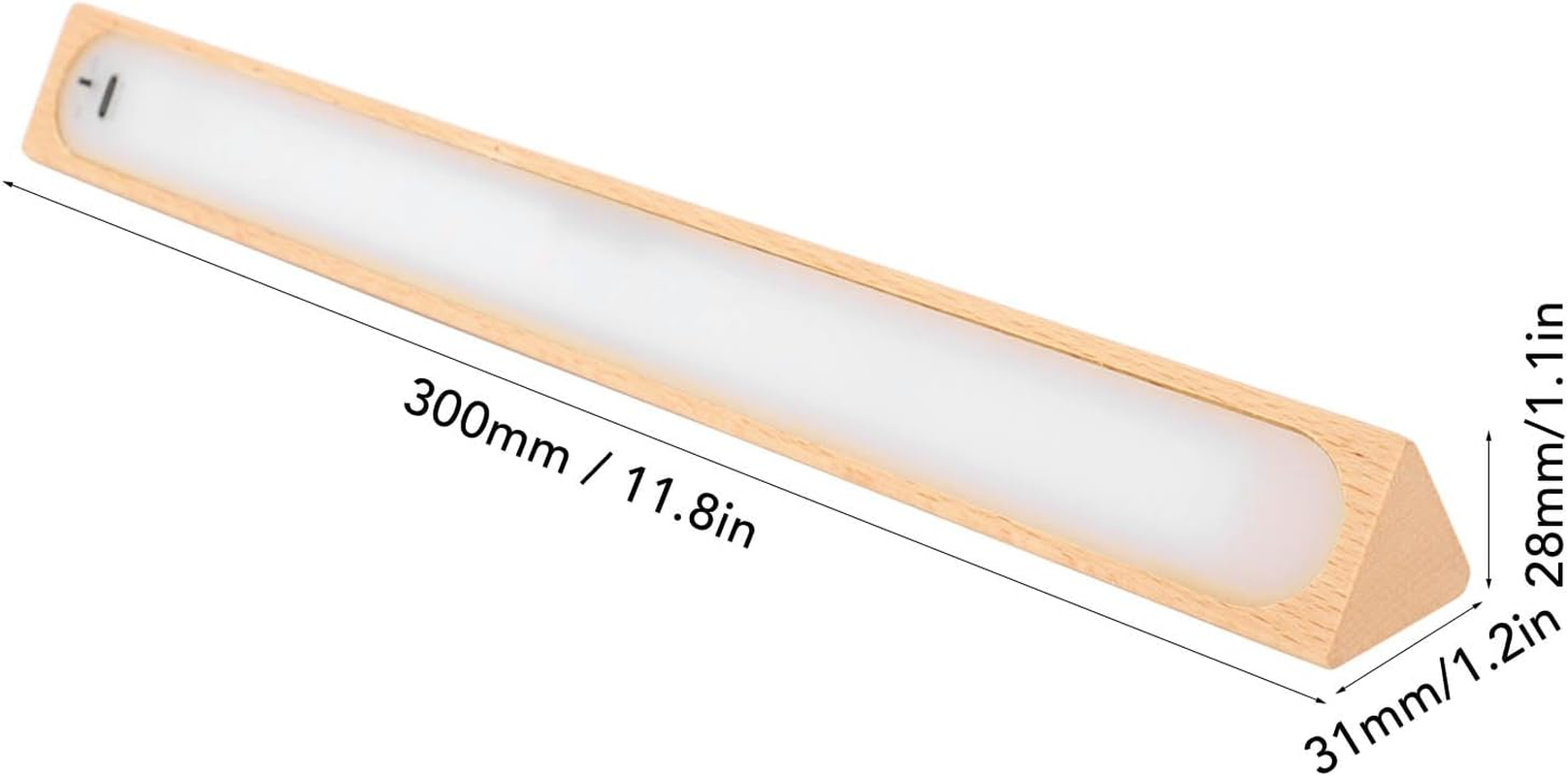 Under Cabinet Light Wooden Wireless Magnetic LED Night Light Strip for Wardrobe Cabinet Cupboard