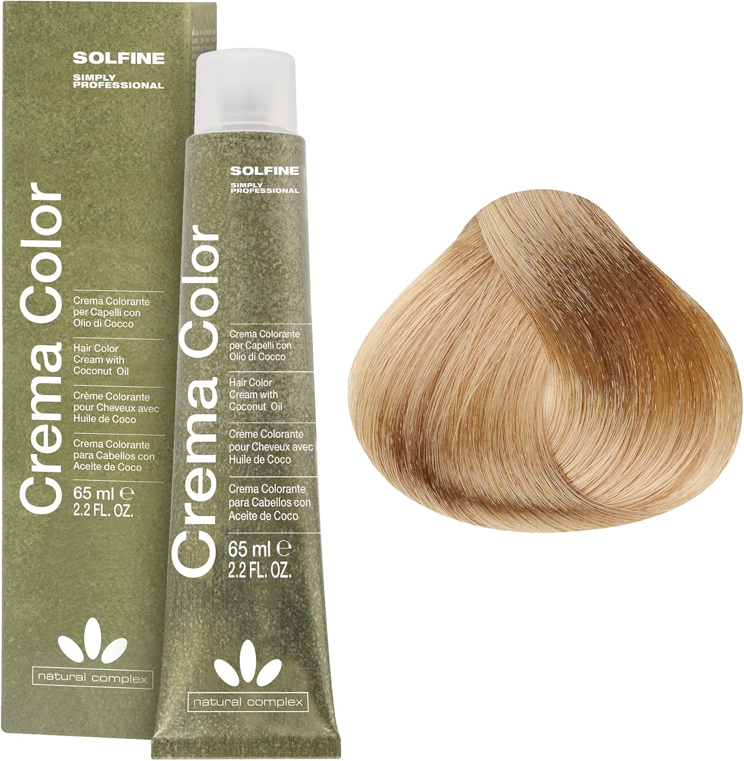 Solfine Crema Color Permanent Hair Color 65 Ml, 10N Swedish Blonde