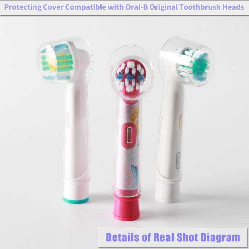 Electric Toothbrush Travel Case for Oral-B Toothbrushes - 4 Pcs Toothbrush Head Covers Compatible with Oral B Electric Toothbrush Heads (Pink) image number 6